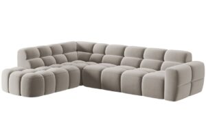 Micadoni Sametová rohová pohovka Lisa 293 cm