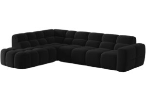 Micadoni Sametová rohová pohovka Lisa 293 cm