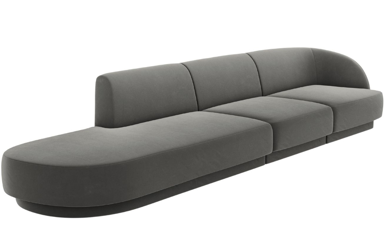 Micadoni Sametová pohovka Miley 323 cm