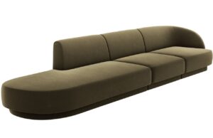 Micadoni Sametová pohovka Miley 323 cm