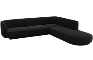 Micadoni Sametová rohová pohovka Miley 255 cm