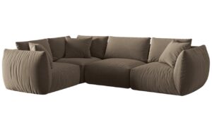 Micadoni Sametová rohová pohovka Chris 295 cm