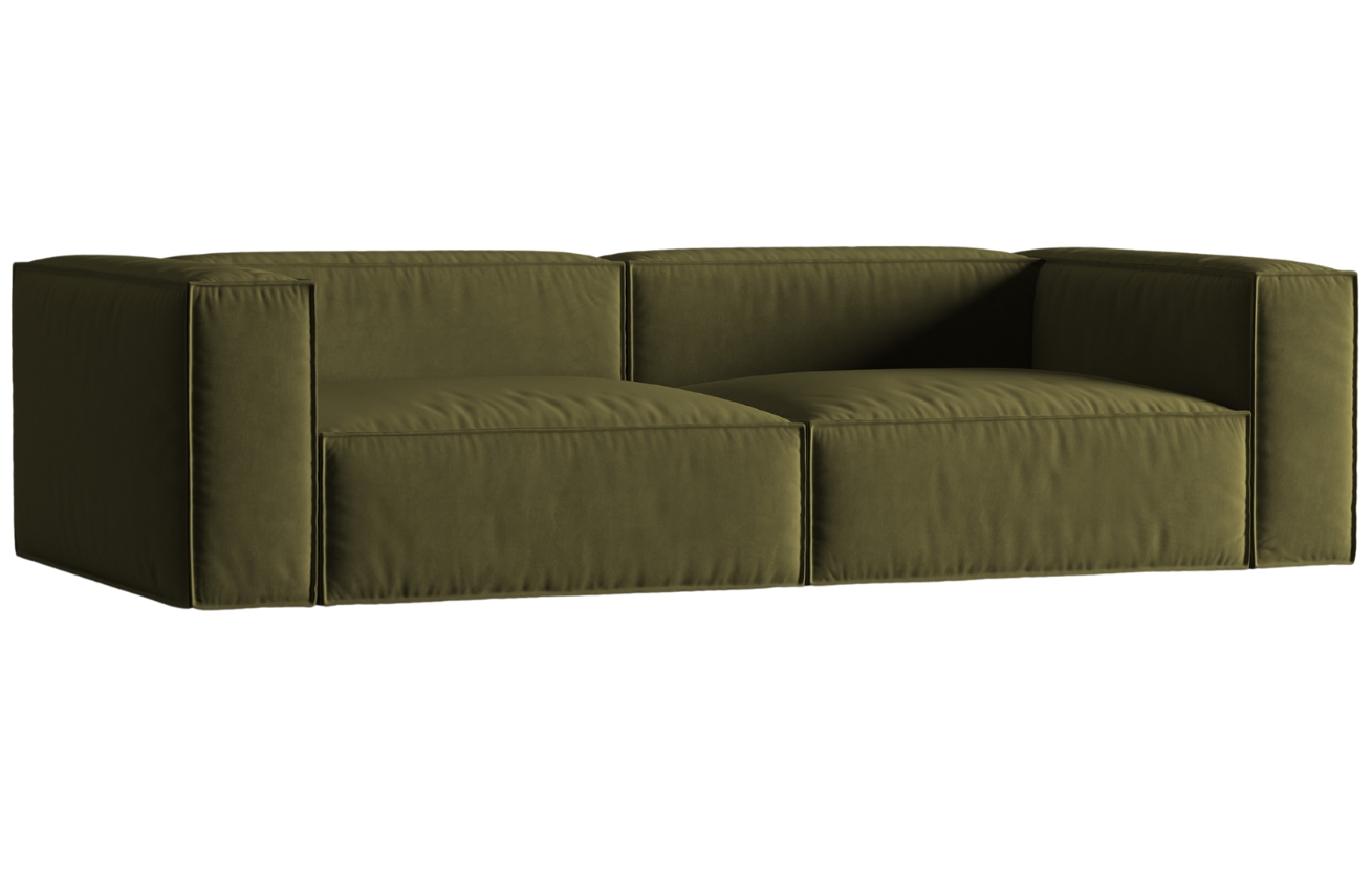 Micadoni Sametová pohovka Nuria 290 cm