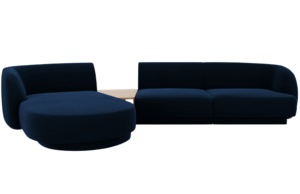 Micadoni Sametová rohová pohovka Miley 303 cm