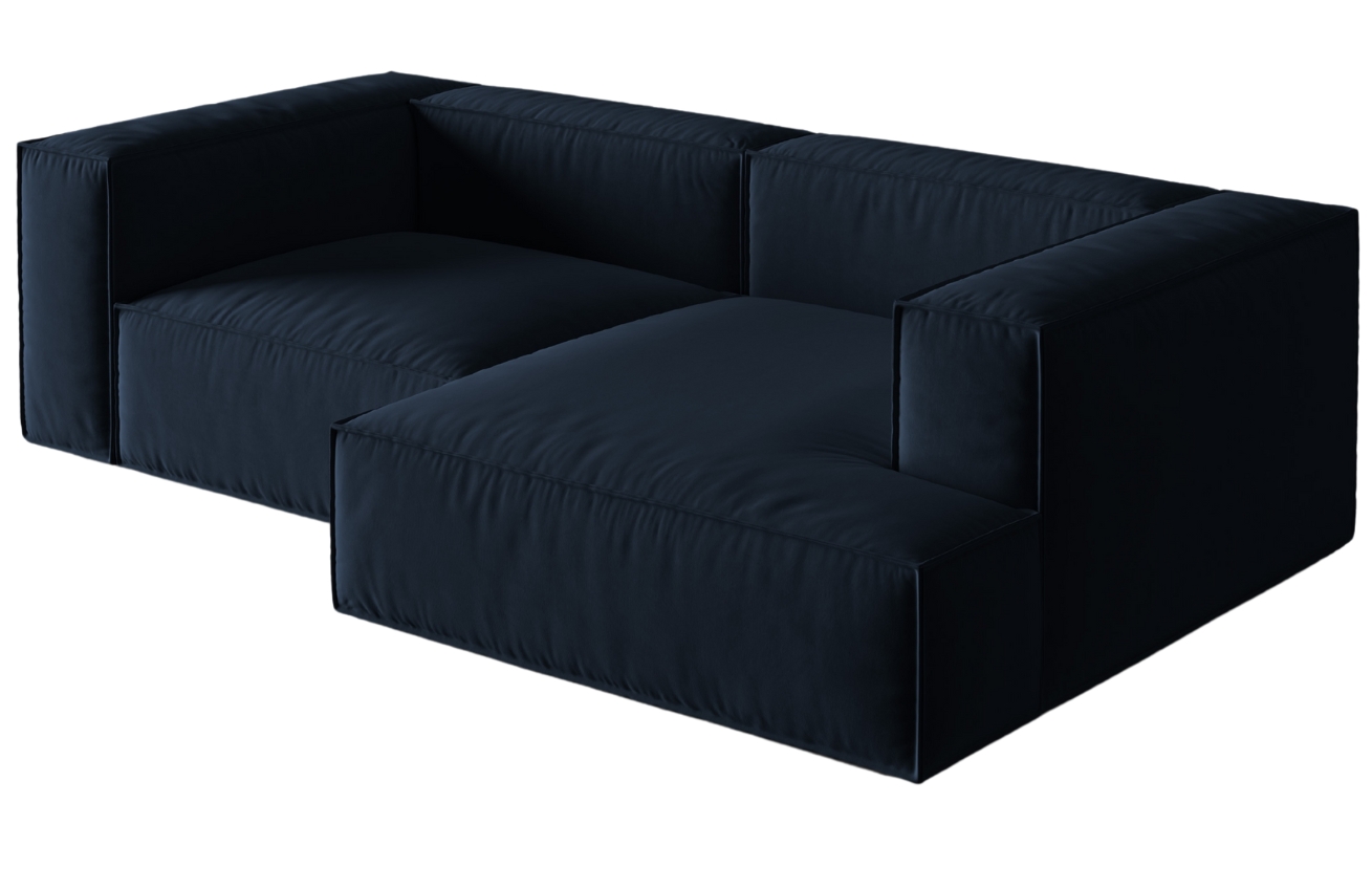 Micadoni Sametová rohová pohovka Nuria 252 cm