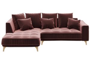 Devichy Sametová rohová pohovka Chloe 256 cm