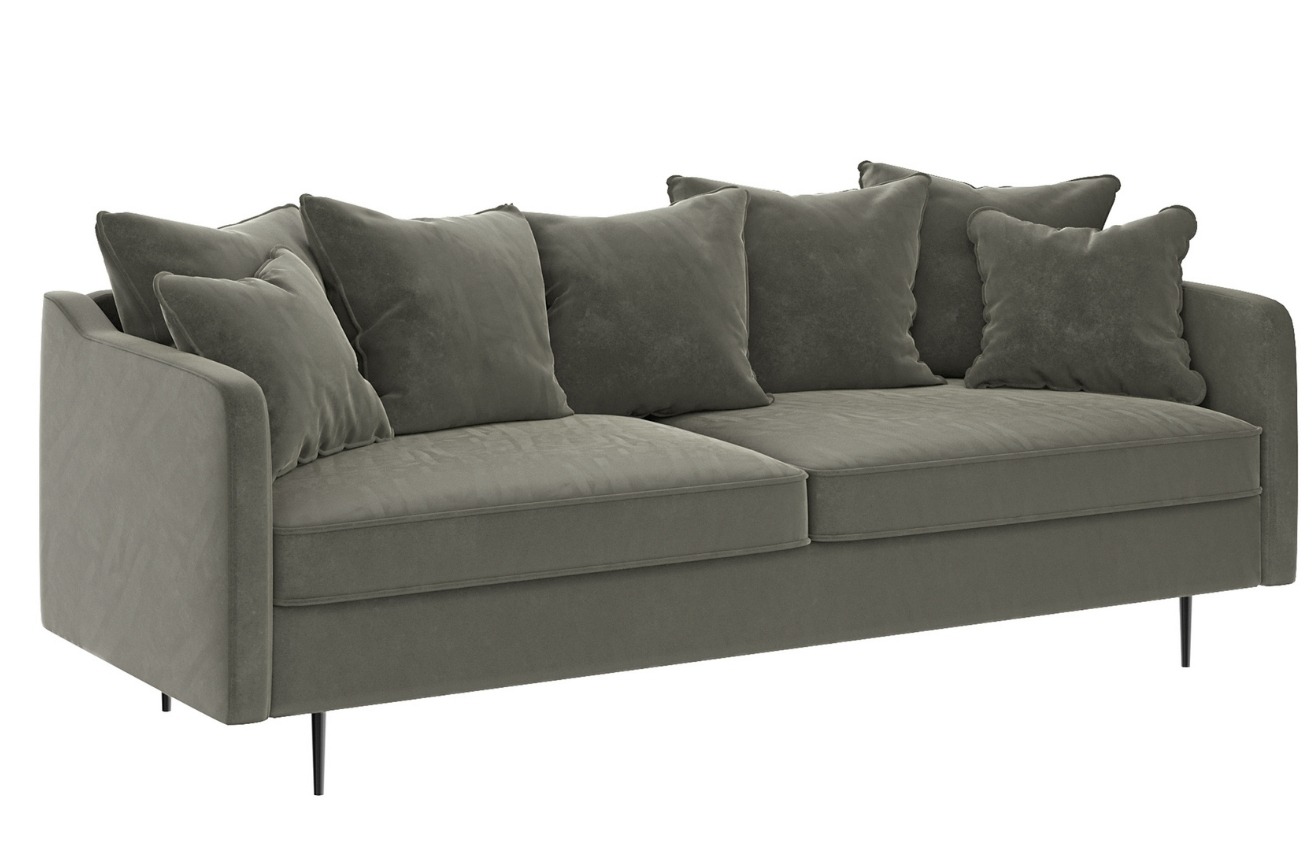 Ghado Sametová pohovka Esme 214 cm