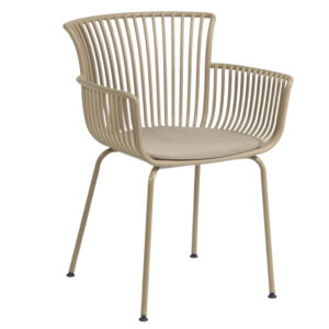Kave Home Béžová plastová zahradní židle Surpika