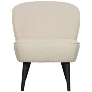 WOOOD Krémově bílé látkové křeslo Norma