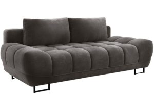 Windsor & Co Tmavě hnědá sametová rozkládací pohovka Cirrus 215 cm