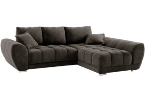 Windsor & Co Sametová rozkládací pohovka Nuage 285 cm