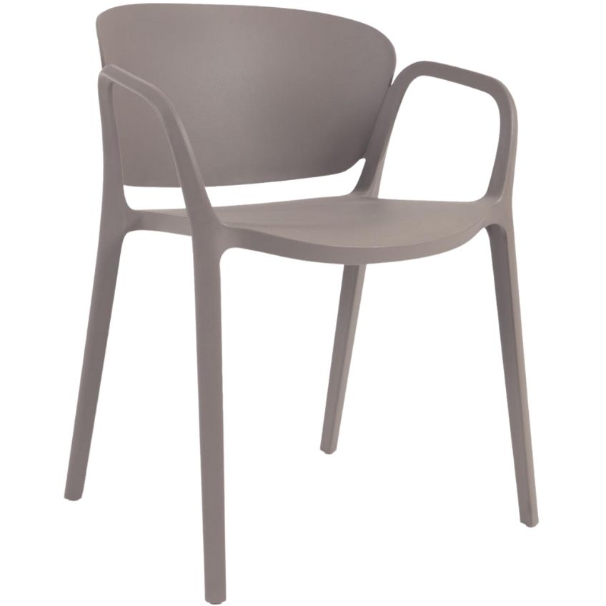 Kave Home Hnědá plastová zahradní židle Ania