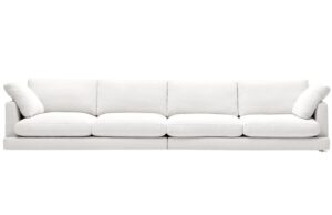 Kave Home Bílá šestimístná pohovka Gala 390 cm