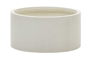 Bílý cementový zahradní květináč Kave Home Aiguablava 30 x 62 cm