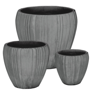 Bizzotto Set cementových zahradních květináčů Halong 30/41/55 cm