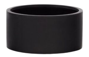 Černý cementový zahradní květináč Kave Home Aiguablava 30 x 62 cm