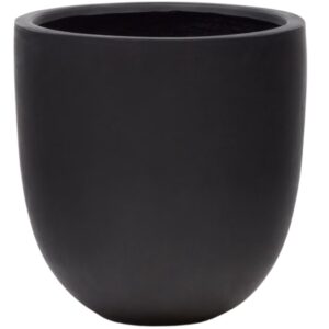 Černý cementový zahradní květináč Kave Home Aiguablava 56 x 54 cm