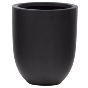Černý cementový zahradní květináč Kave Home Aiguablava 46 x 39 cm