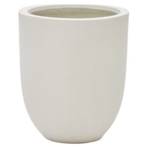Bílý cementový zahradní květináč Kave Home Aiguablava 46 x 39 cm