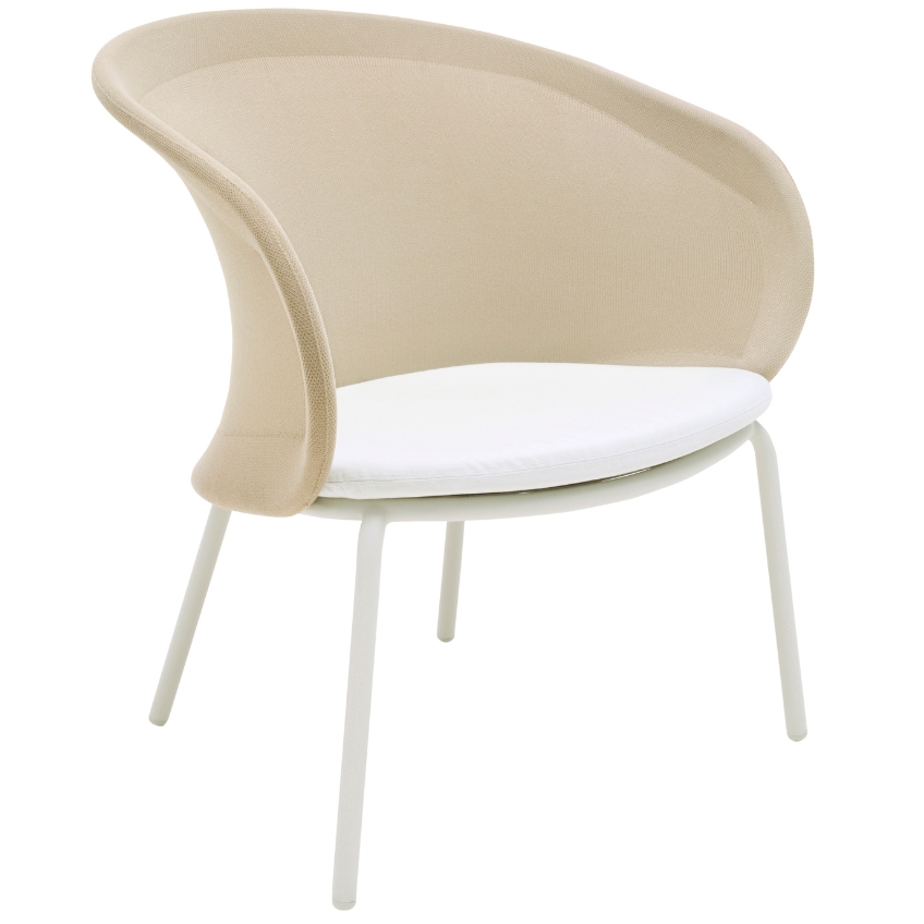 Béžové čalouněné zahradní křeslo No.114 Mindo