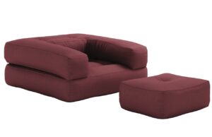 Karup Design Rozkládací křeslo Cube s podnožkou