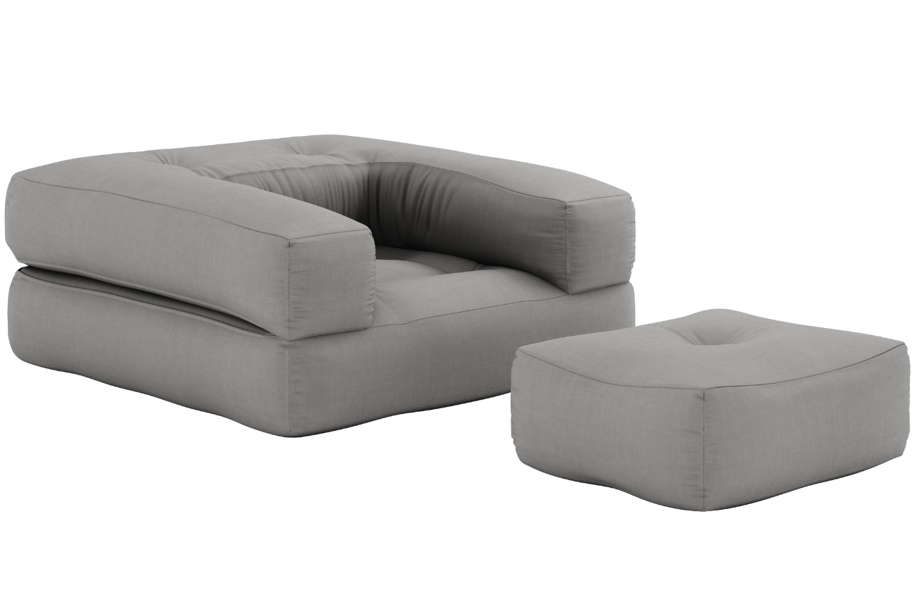 Karup Design Rozkládací křeslo Cube s podnožkou