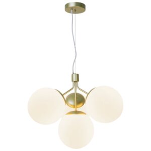 Nordlux Opálově bílé skleněné závěsné světlo Ivona 54 cm