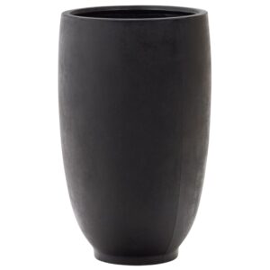 Černý cementový zahradní květináč Kave Home Aiguablava 121 x 76 cm