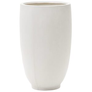 Bílý cementový zahradní květináč Kave Home Aiguablava 121 x 76 cm