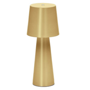 Kave Home Zlatá kovová zahradní stolní LED lampa Arenys S