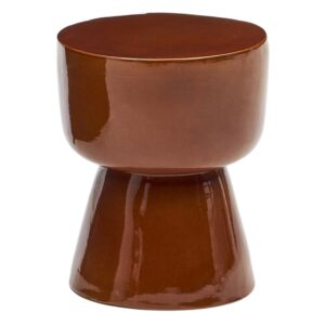 Kave Home Terakotově červený zahradní stolek Mesquida 36 cm