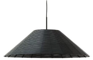 Černé stínidlo z umělého ratanu Kave Home Saranella ⌀ 70 cm