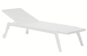 VONDOM Bílé plastové zahradní lehátko SPRITZ