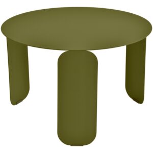 Zelený kovový zahradní konferenční stolek Fermob Bebop 60 cm - odstín pesto