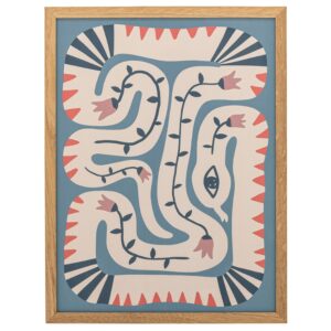 Bloomingville Abstraktní obraz Hebi 42 x 32 cm