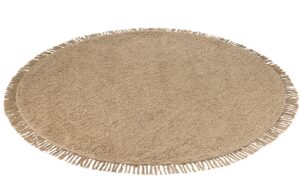 Tmavě béžový kulatý koberec J-line Feddy 200 cm
