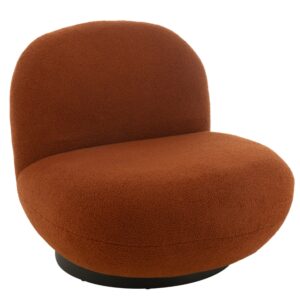 Oranžové čalouněné otočné křeslo J-line Swallow