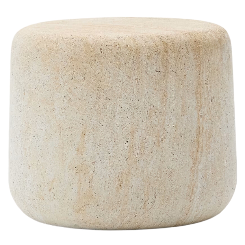 Kave Home Béžový cementový zahradní stolek Drasi 60 cm