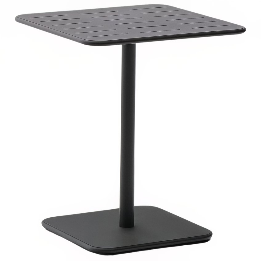 Kave Home Šedý kovový zahradní stůl Brai 70 x 70 cm
