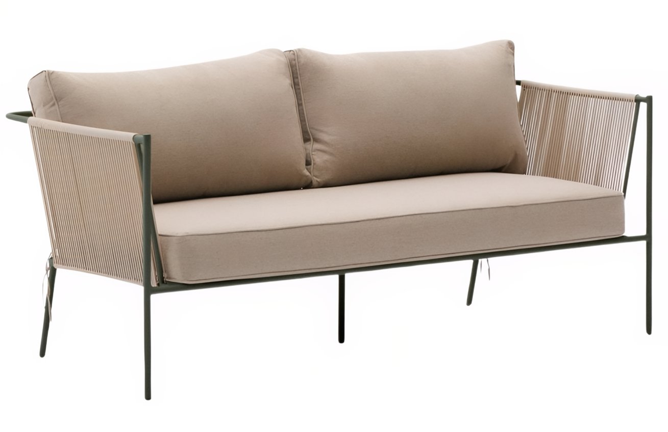 Kave Home Béžovo-zelená zahradní pohovka Zivia 178 cm