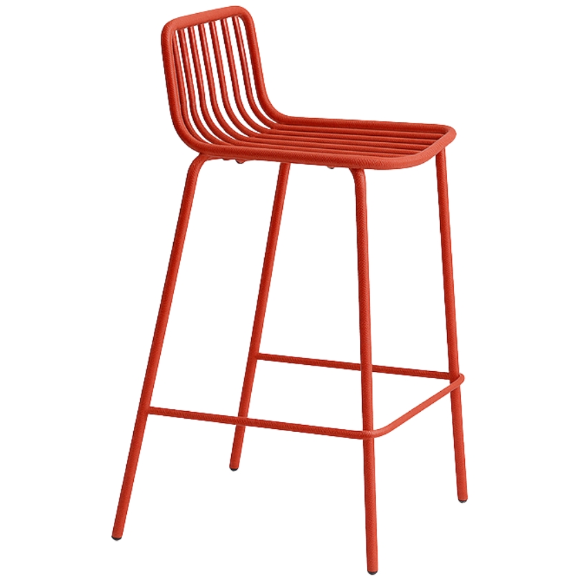 Pedrali Červená kovová barová židle Nolita 3657 65 cm