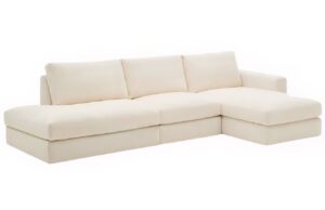 Kave Home Béžová modulární rohová pohovka Alea 340 cm