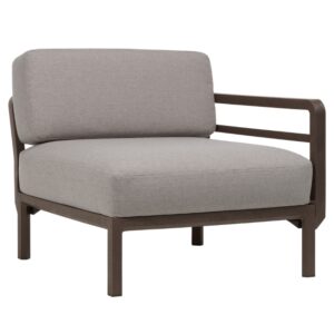 Nardi Šedý zahradní koncový modul Maximo s hnědou podnoží