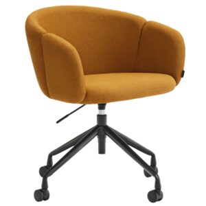 Žlutá čalouněná otočná konferenční židle Teulat Add