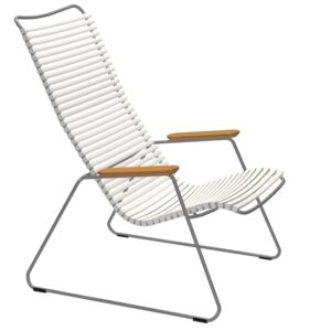 Houe Bílé plastové zahradní lounge křeslo Click