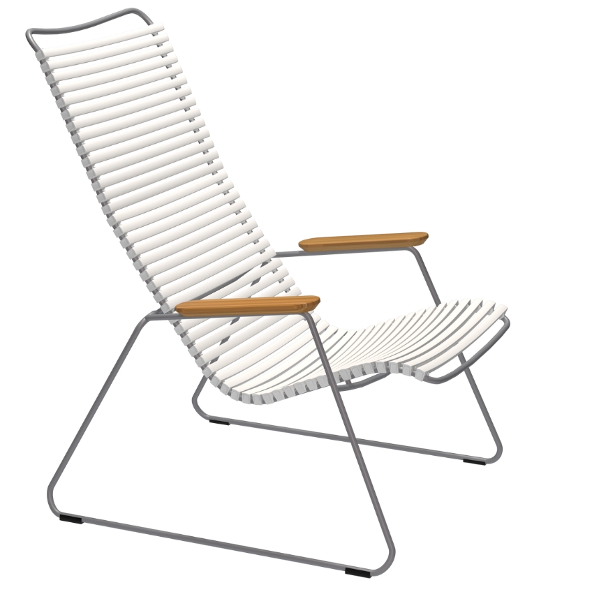 Houe Bílé plastové zahradní lounge křeslo Click