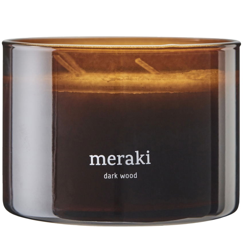 Sójová vonná svíčka Meraki Dark Wood 340 g