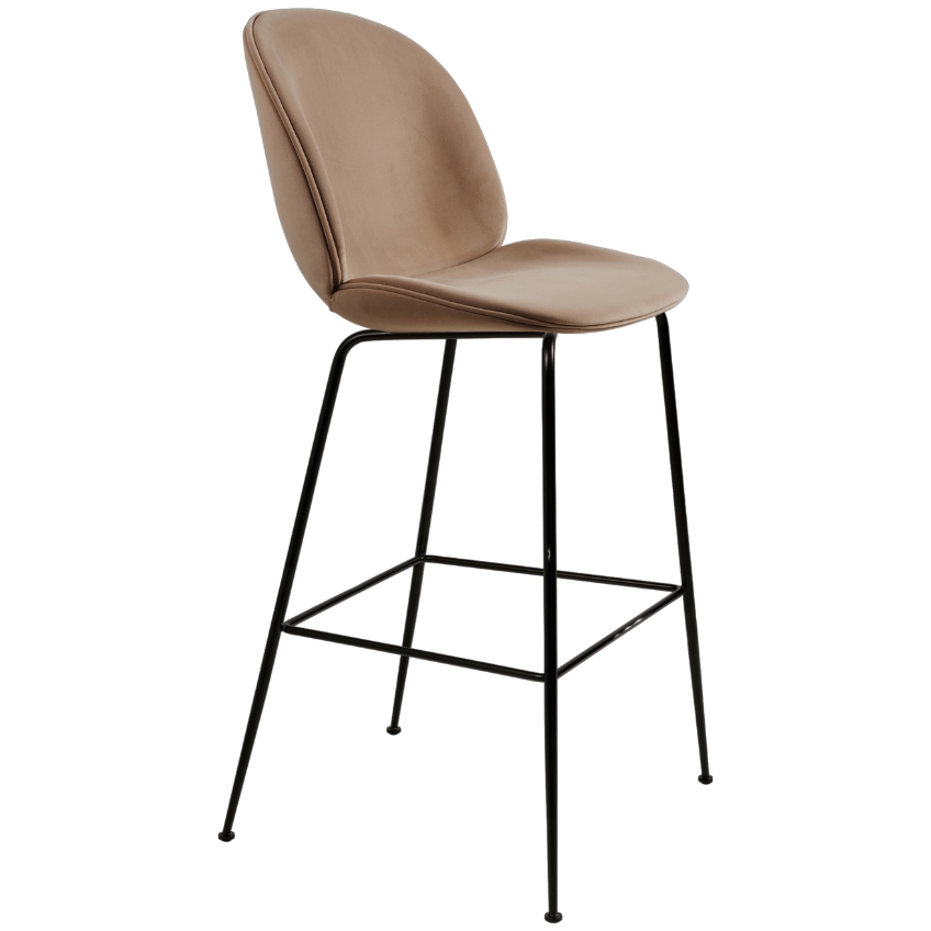 GUBI Sametová barová židle Beetle