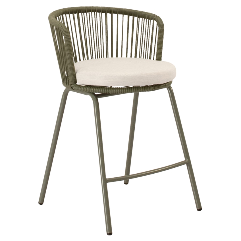 Somcasa Zelená kovová barová židle Pierre 64