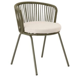 Somcasa Zelená kovová zahradní židle Vilma